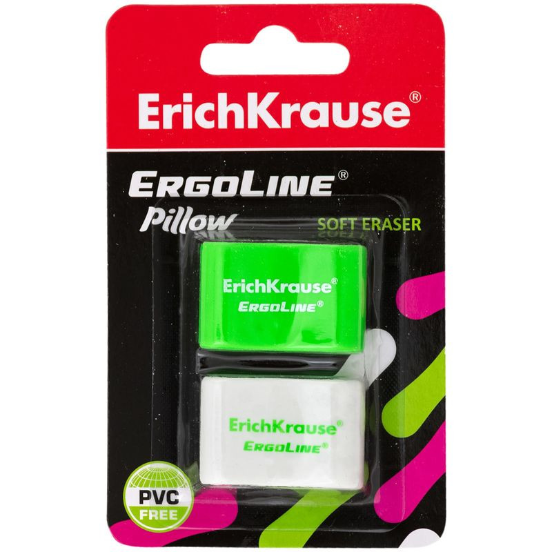 Изображение товара Ластик ErichKrause ErgoLine Pillow в ассортименте, 2шт