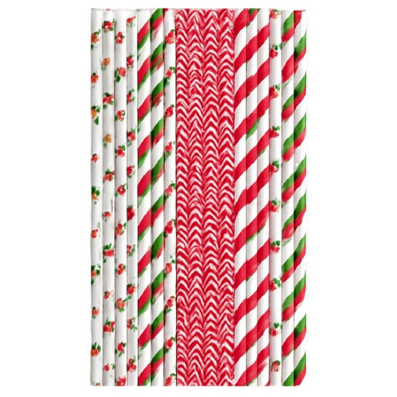 Изображение товара Бумажные одноразовые трубочки 19.7 см 25 шт экологичные