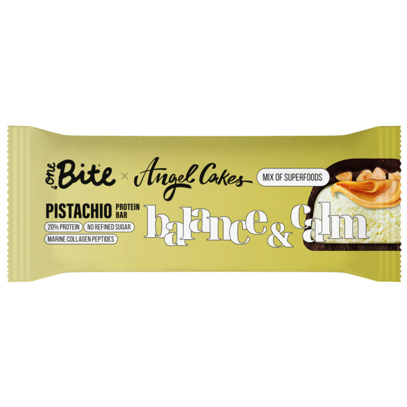 Изображение товара Батончик One Bite Фисташка Суперфуд протеиновый глазированный, 50г