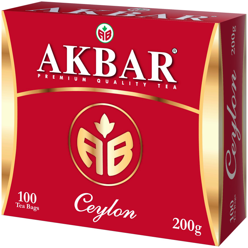 Изображение товара Чай Akbar Цейлон чёрный в пакетиках, 100х2г