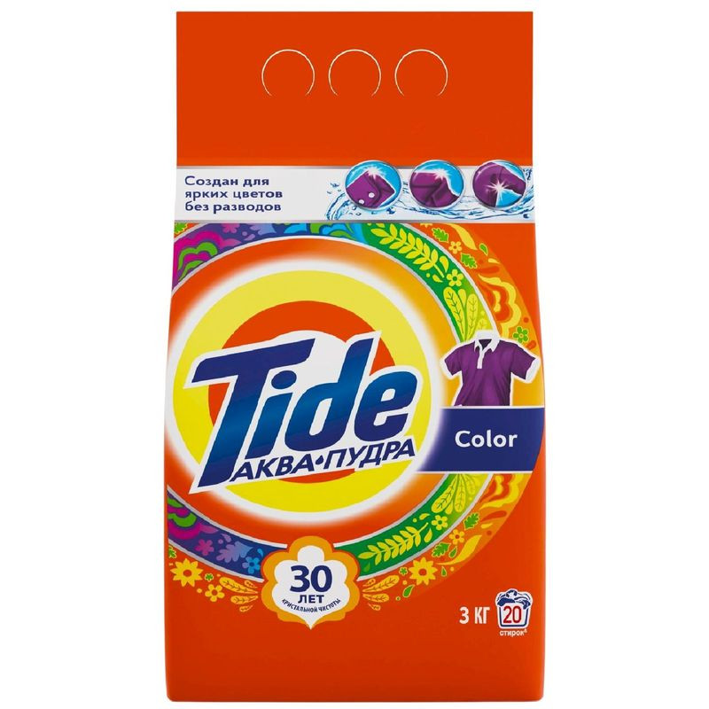 Изображение товара Порошок стиральный Tide Color автомат 3 кг без аромата для автоматической стирки