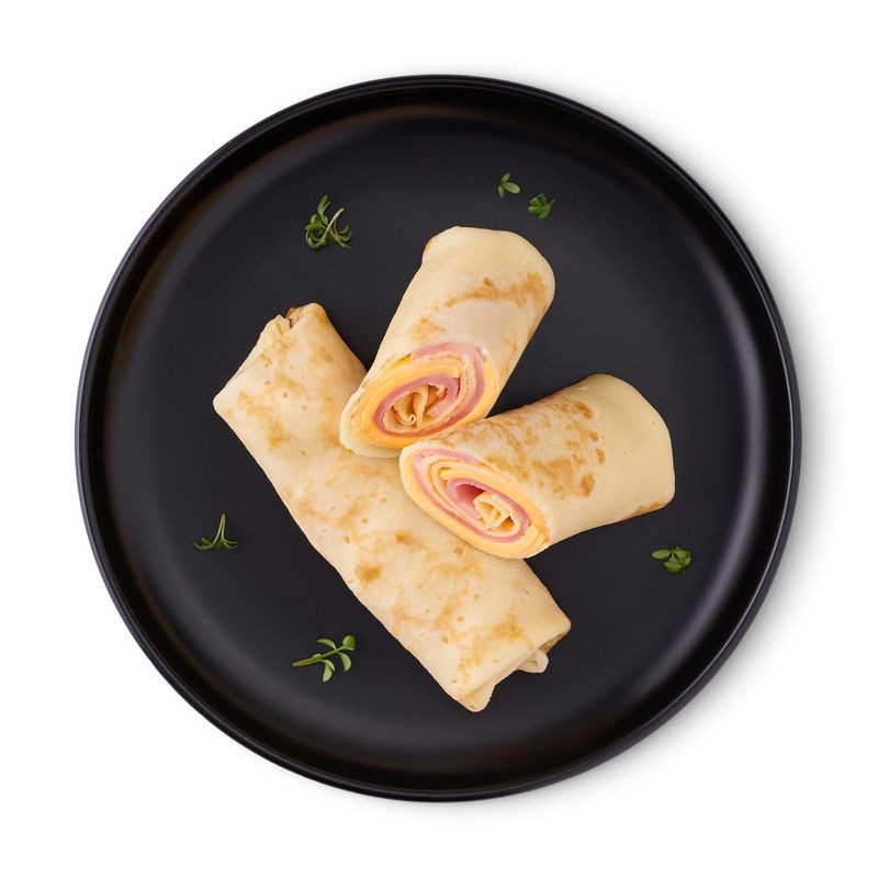 Изображение товара Блинчики с ветчиной и сыром Перекрёсток Select 160г - замороженный продукт