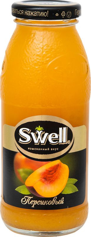 Изображение товара Нектар Swell персиковый для детского питания 250 мл натуральный сок вкусный и полезный
