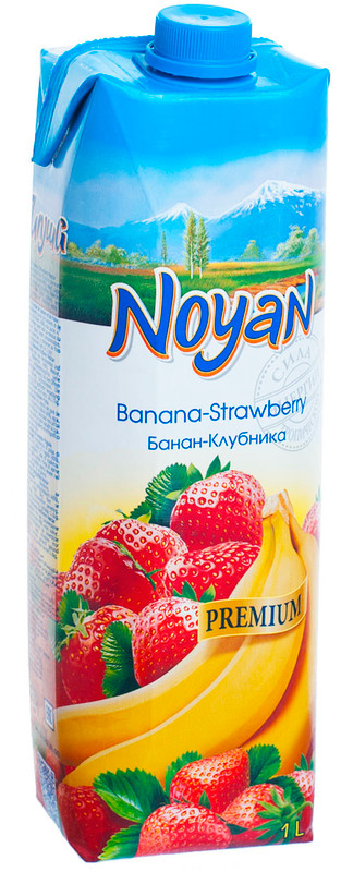 Изображение товара Нектар Noyan Premium клубника-банан, 1л