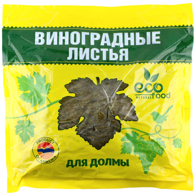 Изображение товара Листья Ecofood виноградные в рассоле, 500г
