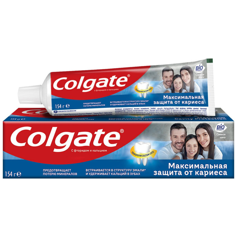 Изображение товара Зубная паста Colgate Максимальная защита от кариеса Свежая мята для укрепления эмали, 100мл