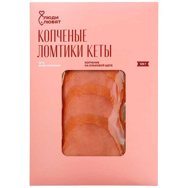 Изображение товара Кета филе-ломтики холодного копчения Люди Любят 120г