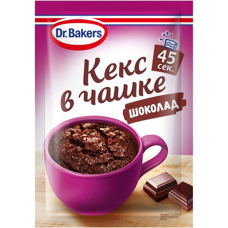 Изображение товара Смесь Dr. Bakers Десерт кекс в чашке шоколадный 55г