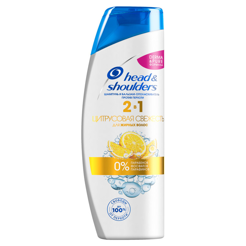 Изображение товара Шампунь-бальзам-ополаскиватель Head&Shoulders Цитрусовая свежесть 2в1, 400мл