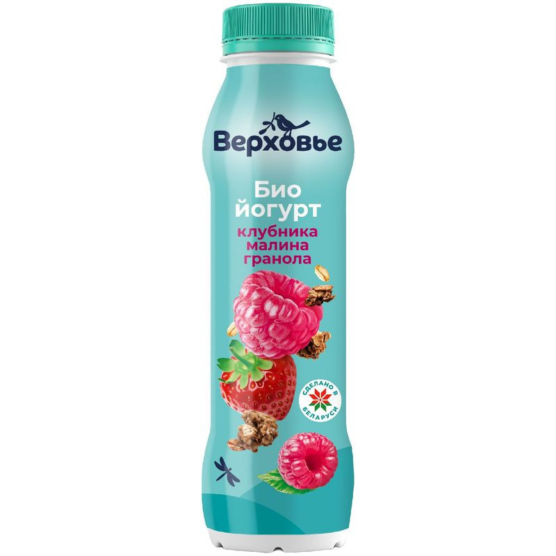 Изображение товара Биойогурт Верховье Клубника-Малина-Гранола 2%, 260г