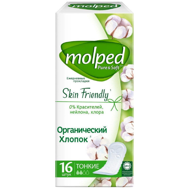 Изображение товара Прокладки Molped Pure&Soft ежедневные, 16шт