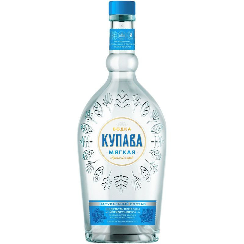Изображение товара Водка Купава Мягкая 700 мл Россия натуральная мягкая водка