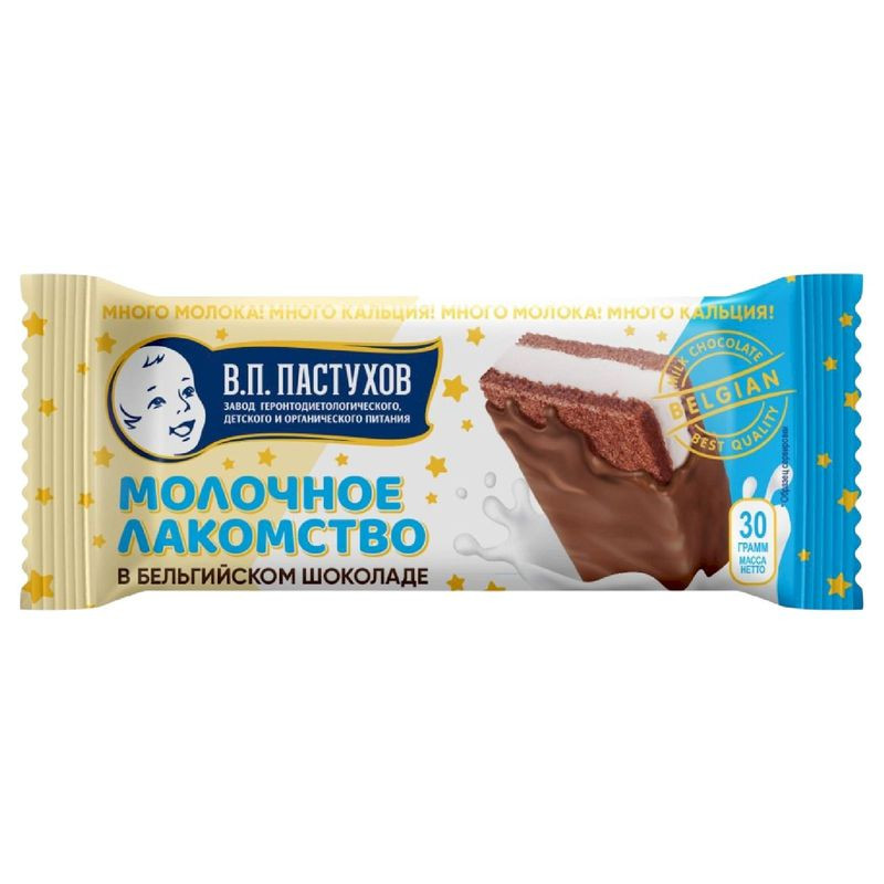 Изображение товара Десерт молочный ЗГДИОП Им.В.П.Пастухова с шоколадным бисквитом 30г