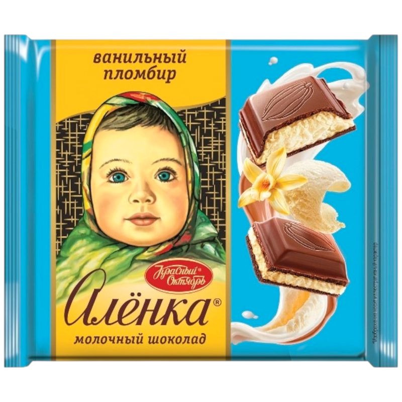 Изображение товара Молочный шоколад Алёнка Ванильный пломбир с начинкой 67г