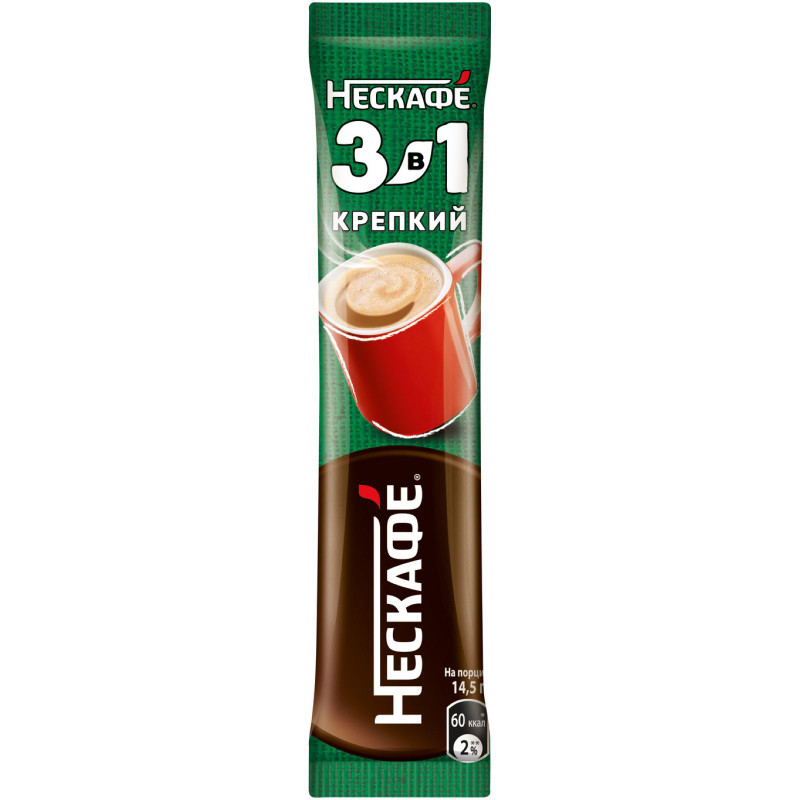 Изображение товара Напиток кофейный Nescafé 3в1 крепкий растворимый, 14.5г