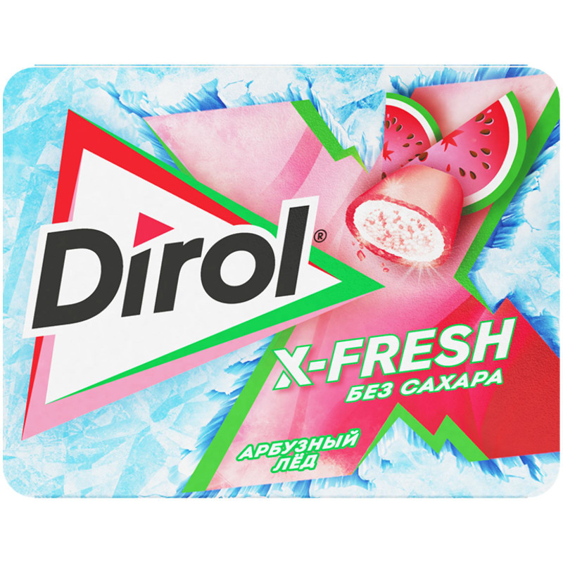 Изображение товара Жевательная резинка Dirol X-Fresh Арбузный лёд без сахара, 16г