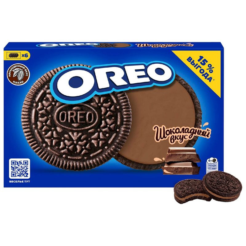 Изображение товара Печенье Oreo с какао и шоколадной начинкой 228 г Россия