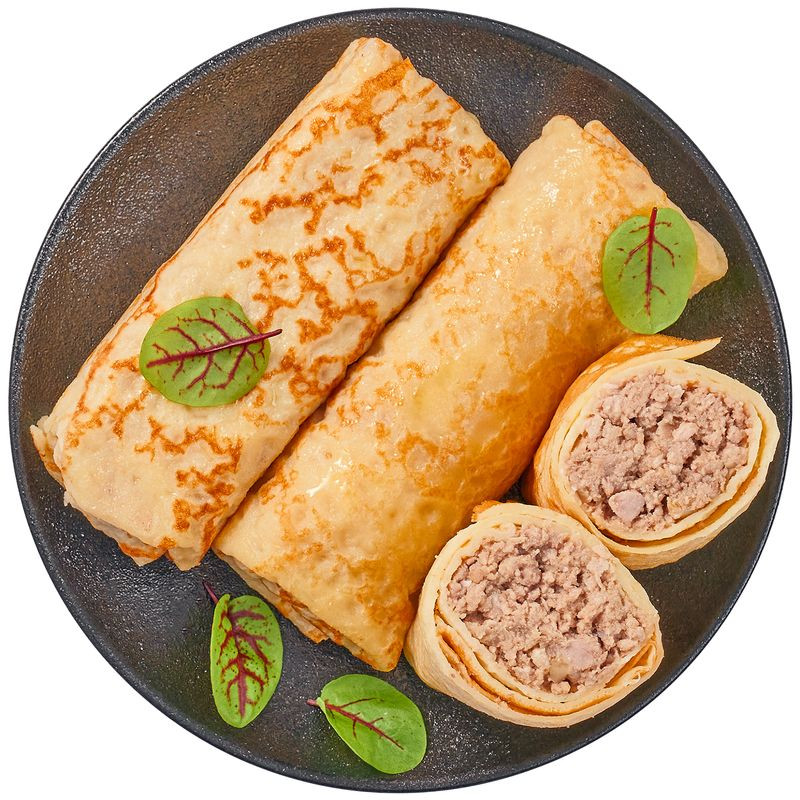 Изображение товара Блинчики с мясом Перекрёсток Select 240г готовое блюдо