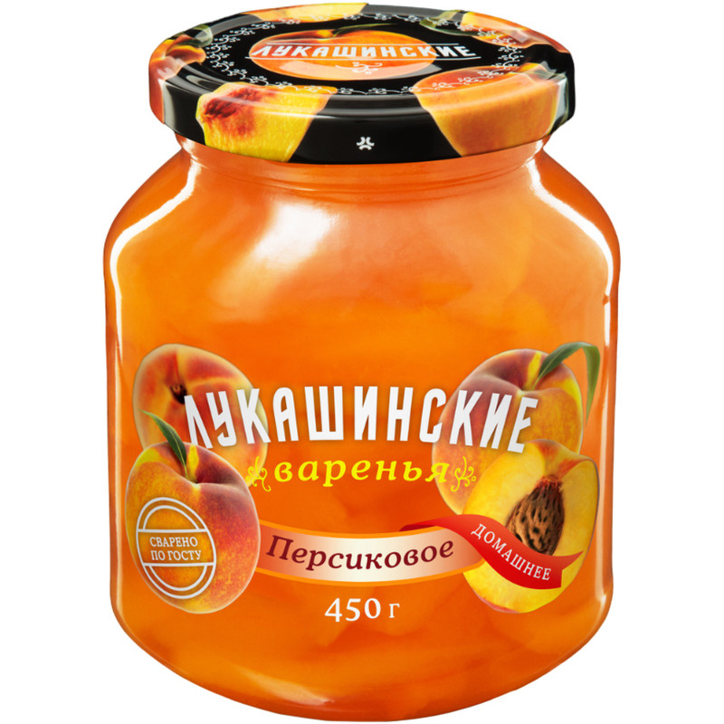 Изображение товара Варенье Лукашин персиковое, 450г