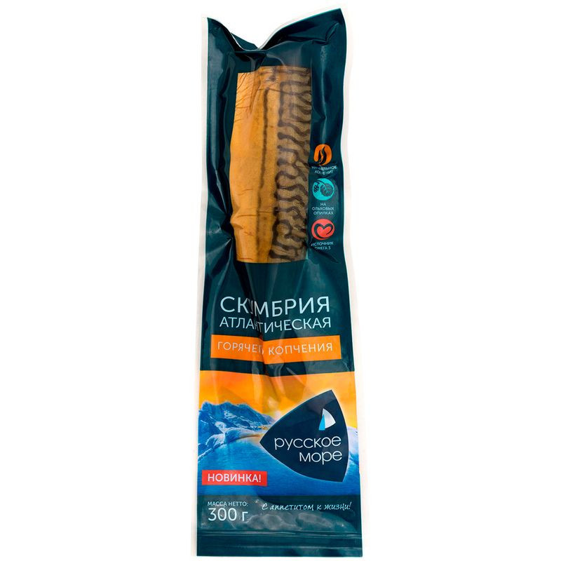Изображение товара Скумбрия атлантическая Русское Море горячего копчения без головы 300г