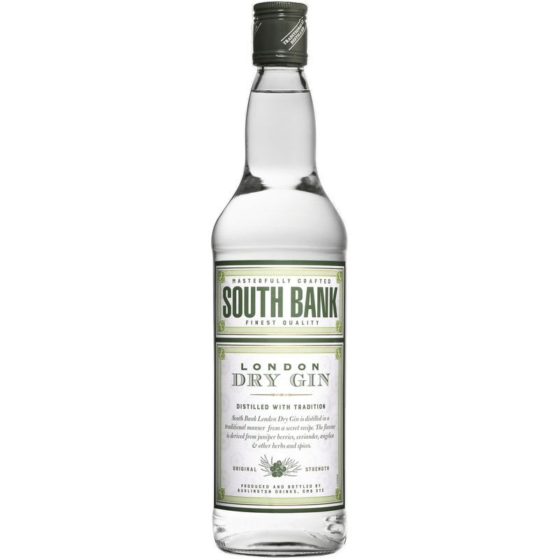 Изображение товара Джин South Bank London dry 37. 5% 700мл - классический лондонский джин с натуральным составом