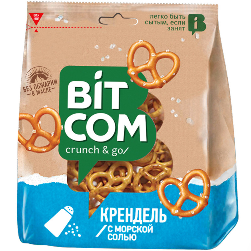 Изображение товара Крендель Bitcom с морской солью, 130г
