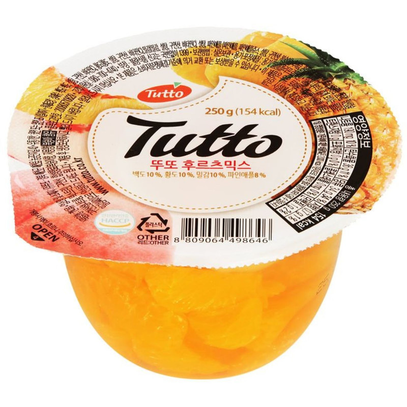 Изображение товара Десерт фруктовый Tutto Фруктовый коктейль, 250г