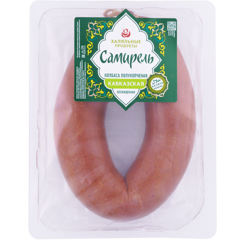 Изображение товара Колбаса Самирель кавказская из мяса птицы полукопчёная