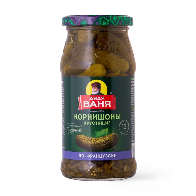 Изображение товара Корнишоны Дядя Ваня По-Французски 460г натуральные овощные консервы