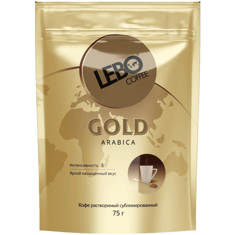 Изображение товара Кофе Lebo Gold растворимый сублимированный, 75г