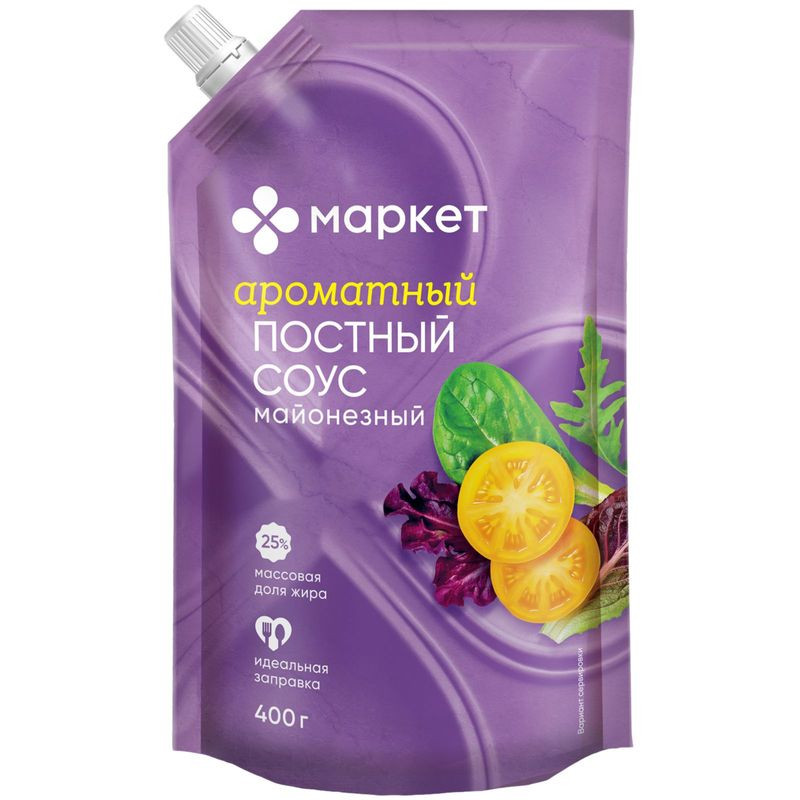Изображение товара Постный майонез Маркет 400 мл без яиц и молочных компонентов