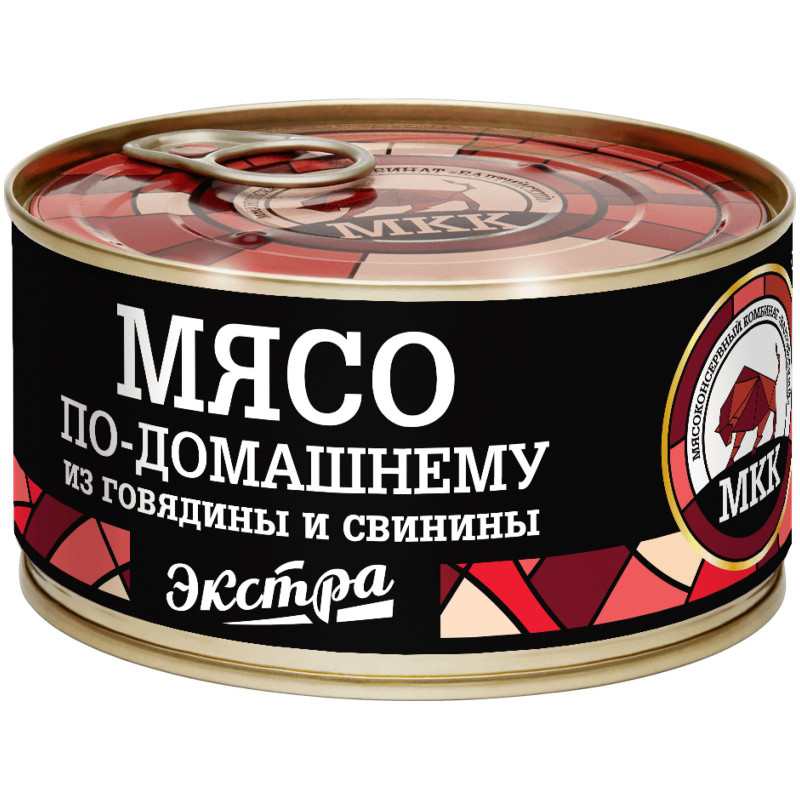 Изображение товара Мясо Мкк Балтийский По-Домашнему из говядины и свинины тушёное, 325г