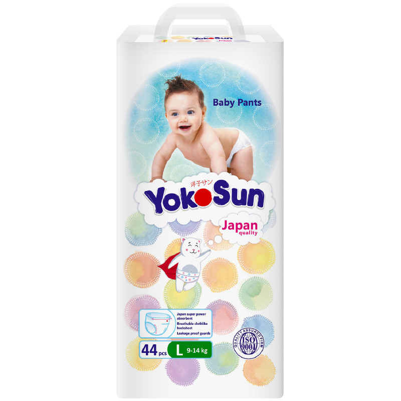 Изображение товара Подгузники-трусики YokoSun L 9-14кг, 44шт