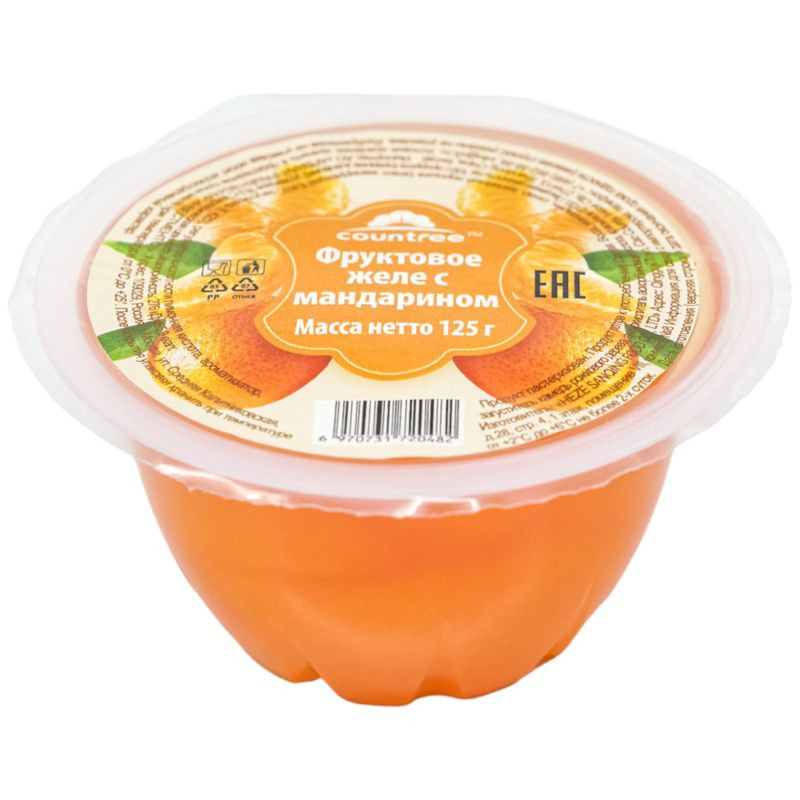 Изображение товара Желе Countree фруктовое с мандарином 125 г вкусный десерт для перекуса
