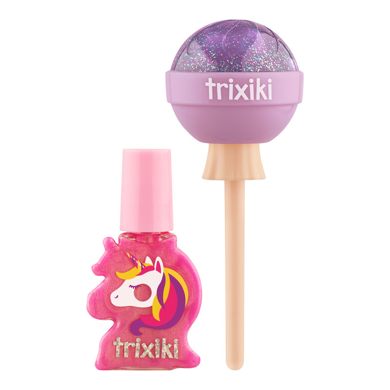 Изображение товара Набор косметики Trixiki Лак для ногтей + Блеск для губ детский 3+ 32574