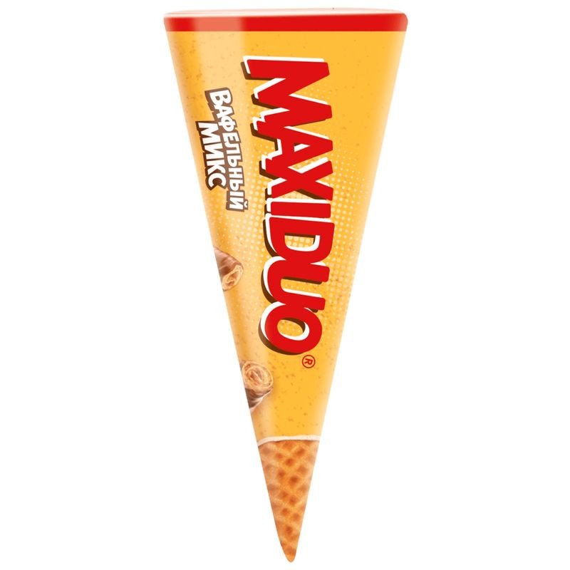 Изображение товара Мороженое Maxiduo Вафельный Mix с какао и шоколадом 80г Россия