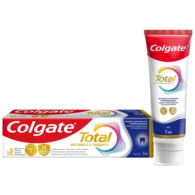 Изображение товара Зубная паста Colgate Total 12 Профессиональная Отбеливающая 75 мл