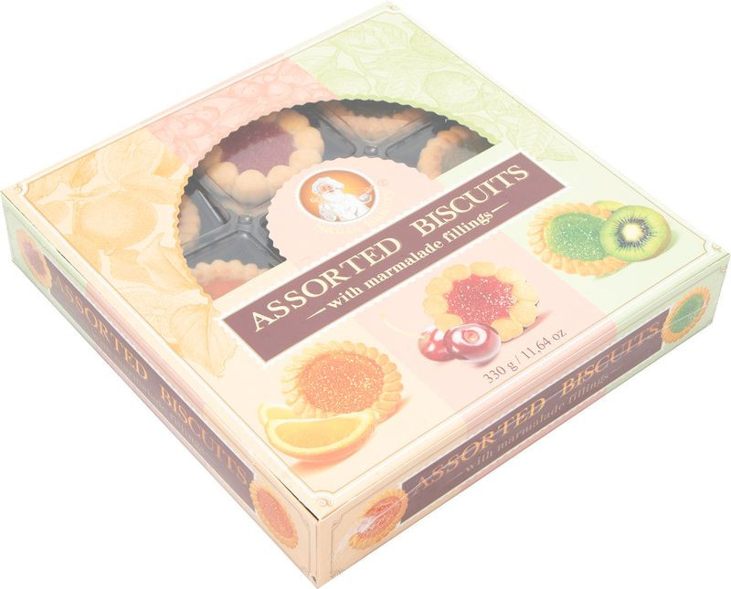 Изображение товара Печенье Santa Bakery бискотти ассорти с мармеладной начинкой 330г
