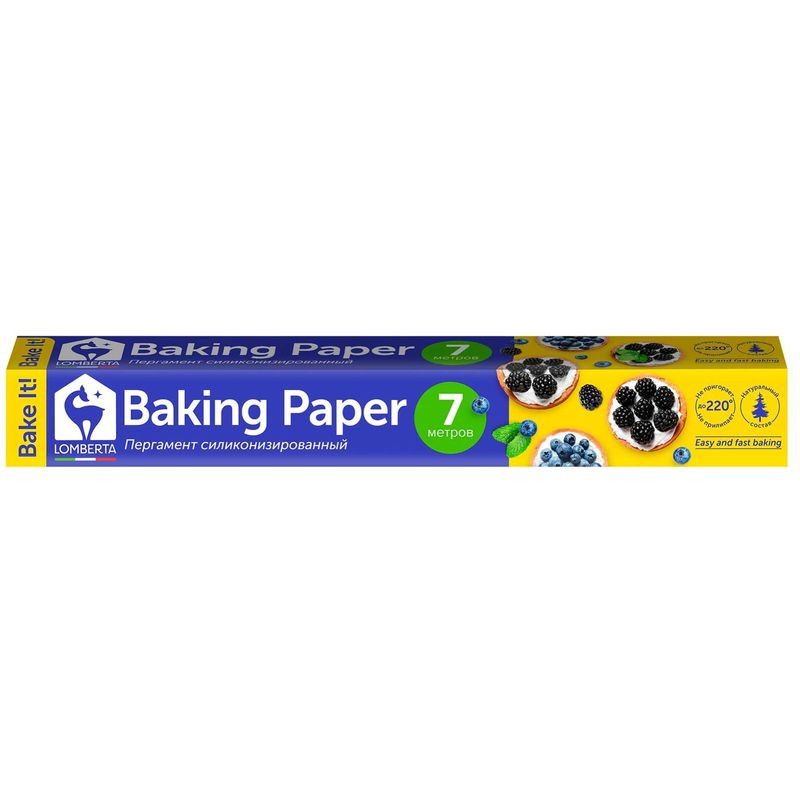 Изображение товара Пергамент Lomberta жиронепроницаемый силиконизированный 7м для выпечки