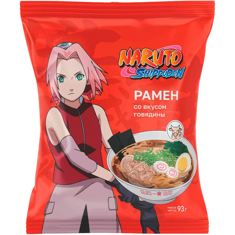 Изображение товара Лапша Naruto рамен с говядиной, 93г - быстрое приготовление