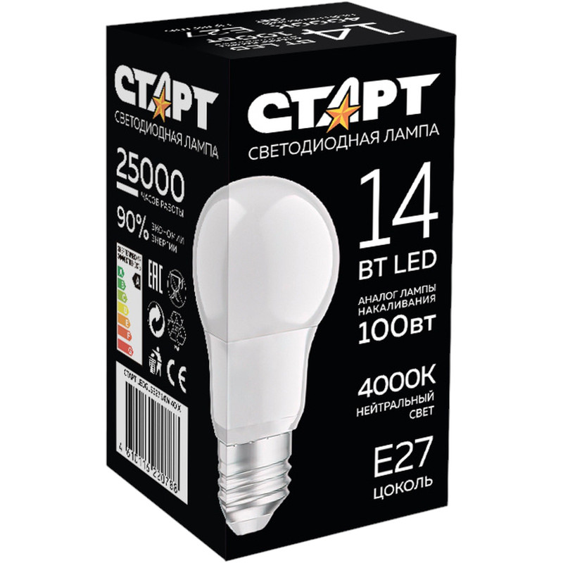 Изображение товара Лампа Старт LEDGLS E27 светодиодная 14W 40 X
