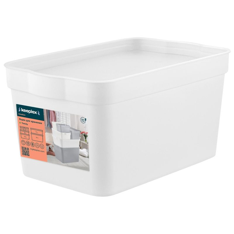 Изображение товара Ящик для хранения Keeplex Trendy 21.1х14.1х11см 2.3л прочный из полипропилена