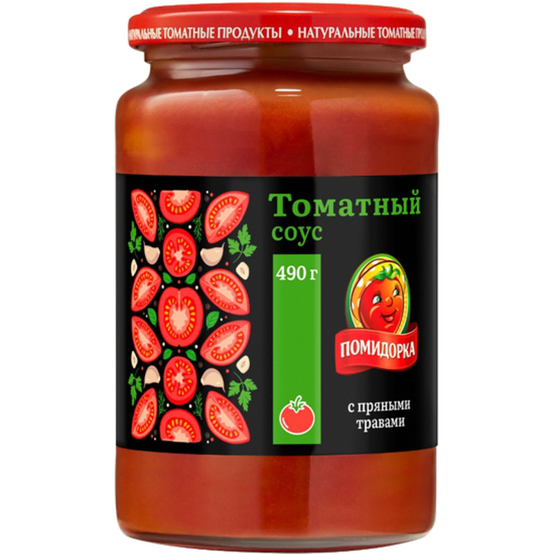 Изображение товара Соус Помидорка Томатный с пряными травами, 490мл