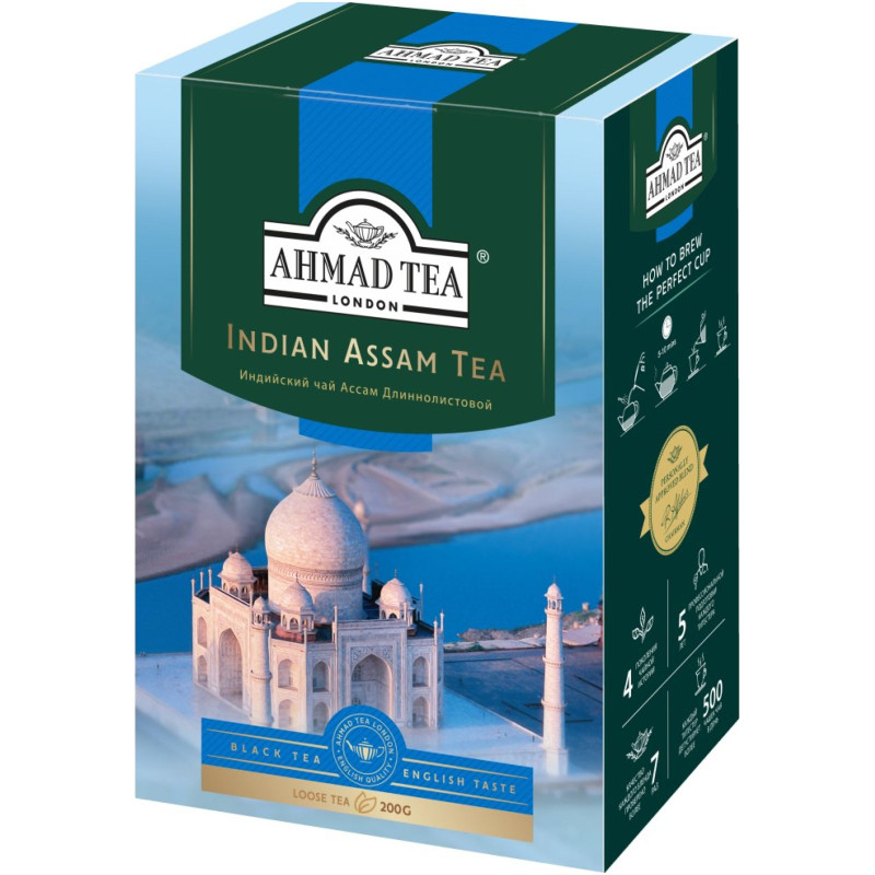Изображение товара Чай чёрный длиннолистовой ассам Ahmad Tea 200 г — насыщенный индийский аромат