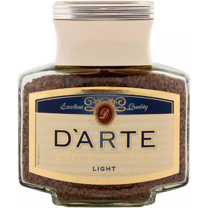 Изображение товара Кофе D'Arte Light Taste растворимый с пониженным содержанием кофеина, 100г