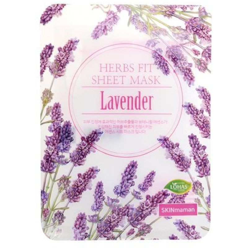 Изображение товара Маска тканевая для лица Nohj Herbsfit с золотым узором и ароматом лаванды