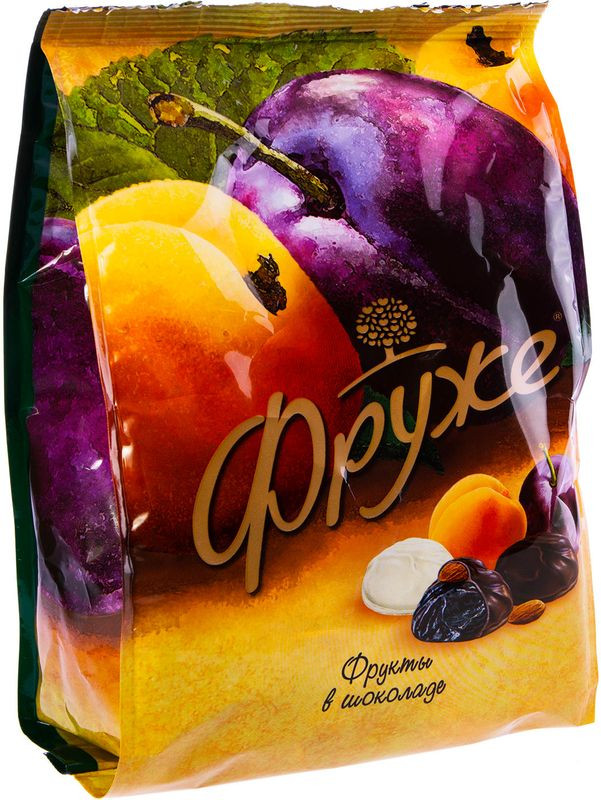 Изображение товара Конфеты Фруже Фрукты в шоколаде 190г натуральное лакомство сладкие конфеты с фруктами и орехами