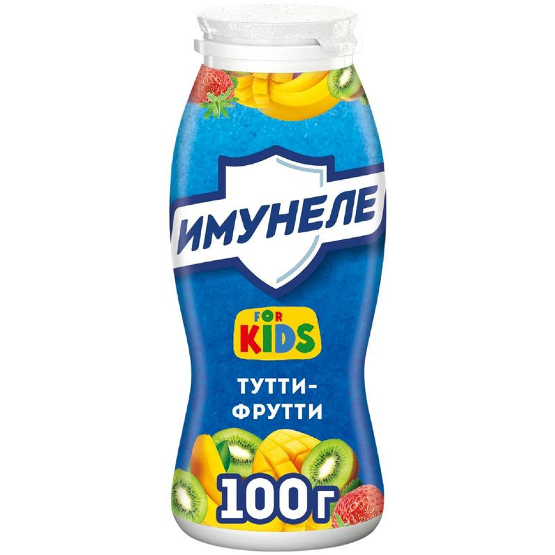 Изображение товара Напиток кисломолочный Имунеле For Kids Тутти-фрутти 1.5%, 100г