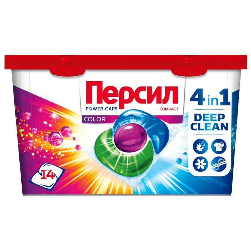 Изображение товара Капсулы для стирки Персил Power Caps Color 4in1, 14 шт