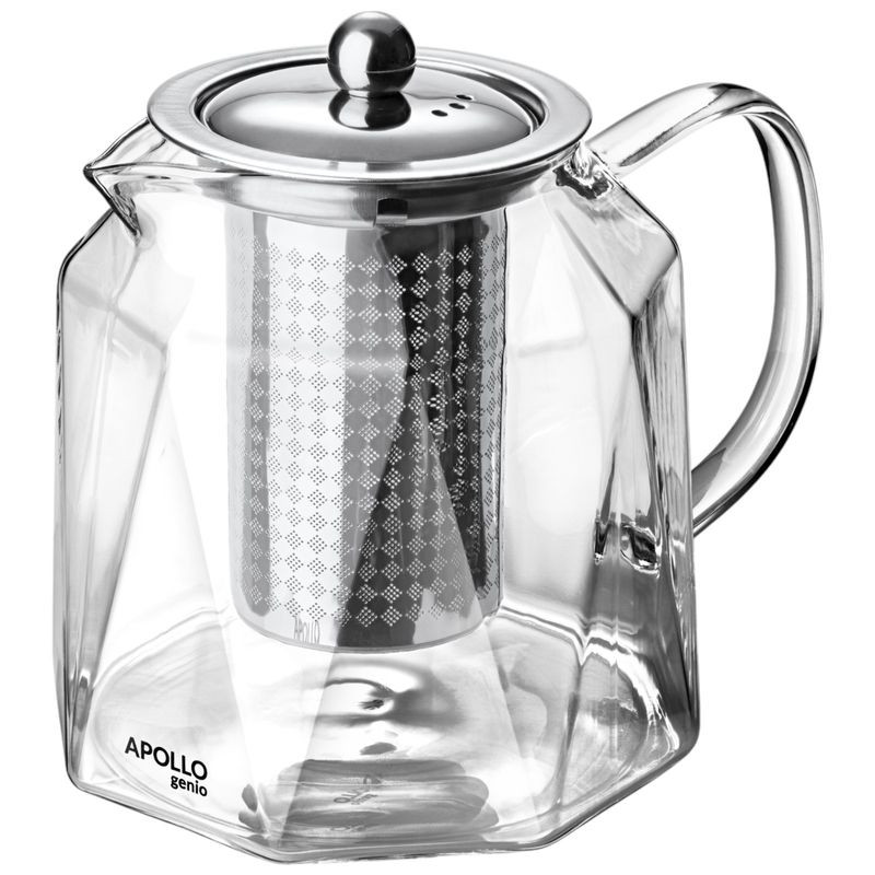 Изображение товара Заварочный чайник Apollo Genio Bombori 1.2л из боросиликатного стекла и нержавейки